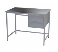 Стол медицинский инструментальный из нержавеющей стали Э-1180/750/1/ЯП2 с двумя подвесными ящиками