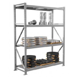 Стеллажи металлические серии MS Pro (2500 кг на секцию)